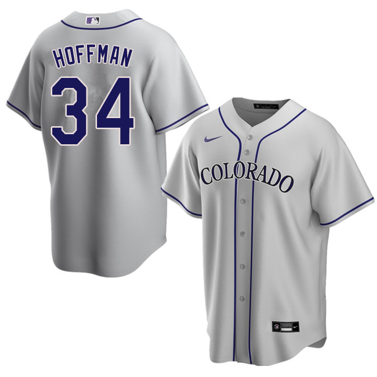 Nike Men #34 Jeff Hoffman Colorado Rockies Baseball Jerseys Sale-Gray